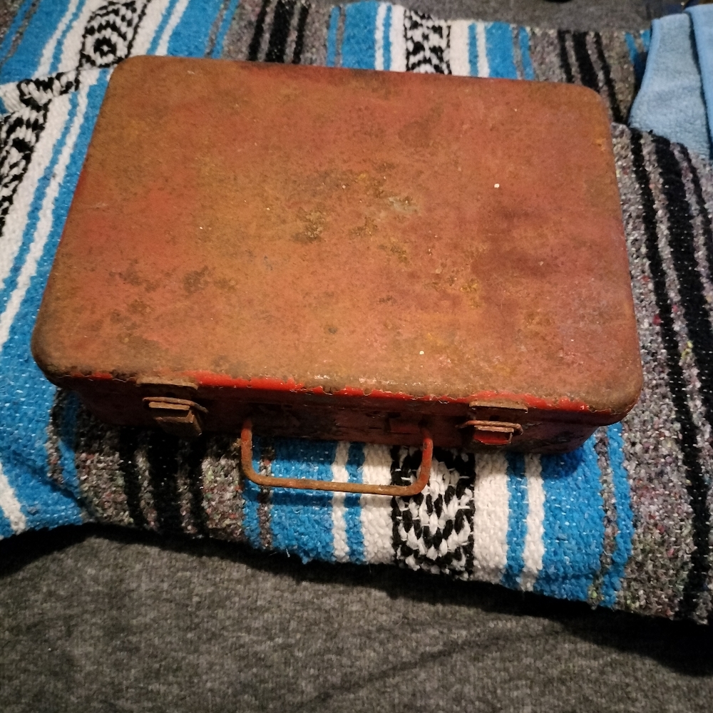 Antique 60s First Aid Kit Metal Box